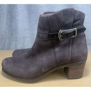 Dansko Hartley Zip Ankle Boots EUR 40 Womens Sz‎ 9.5-10 Chocolate Nubuck Leather